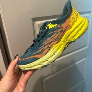 Hoka Athletic Shoes in Teal and Orange